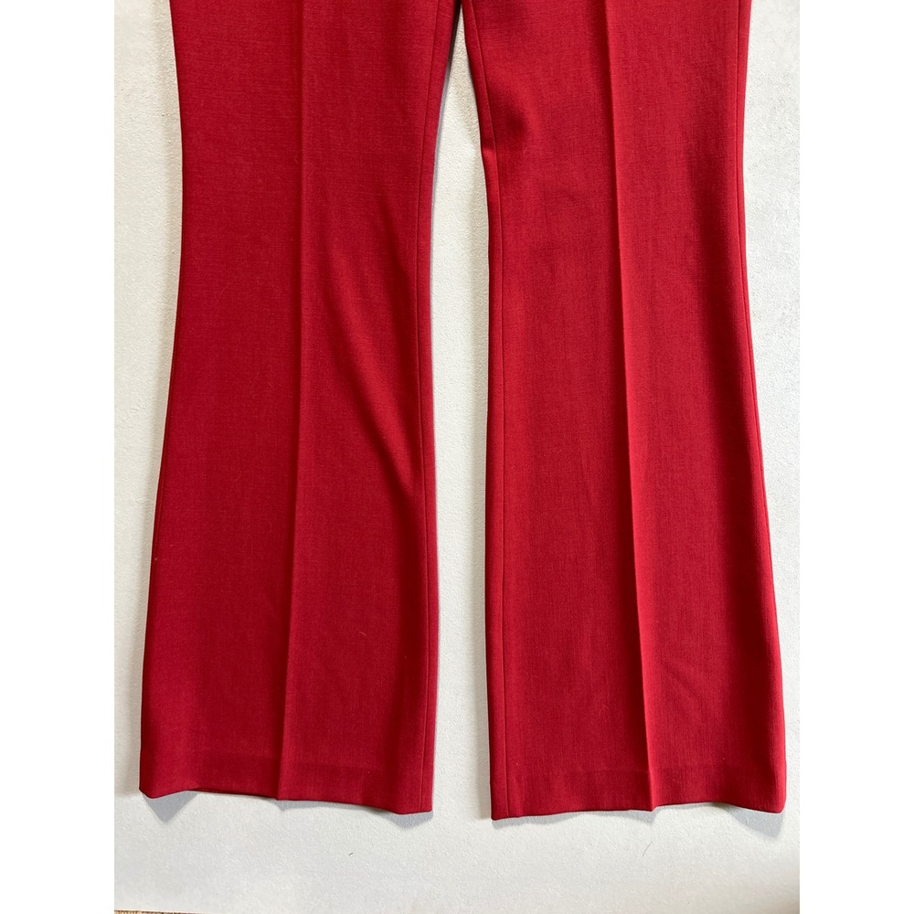 Michael Kors Maroon Red Bell Bottom Slacks Dress Pants Size 8 Flare Leg Ttousers - Picture 3 of 8